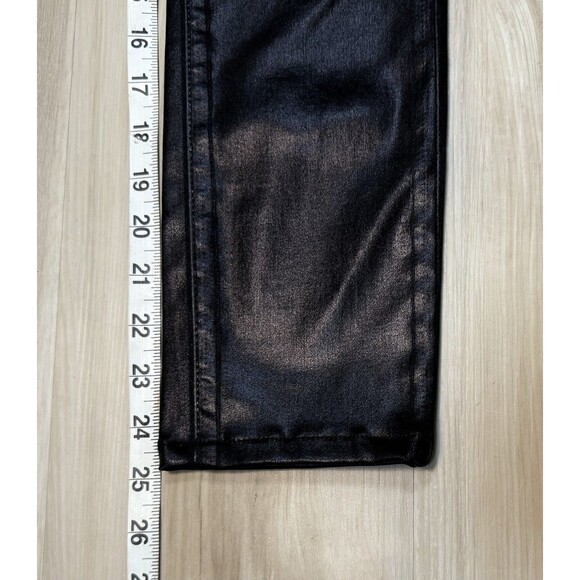 J BRAND MARIA High Rise Skinny Leg Faux Leather/Coated in Galactic Black 24x25 - Picture 12 of 16